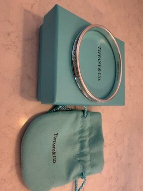 Tiffany & Co. Sterling Silver Bangle Bracelet (size large)